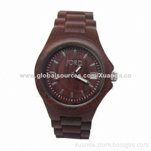 Ladies' wooden watch, natural red sandal wood, very healthy decorations